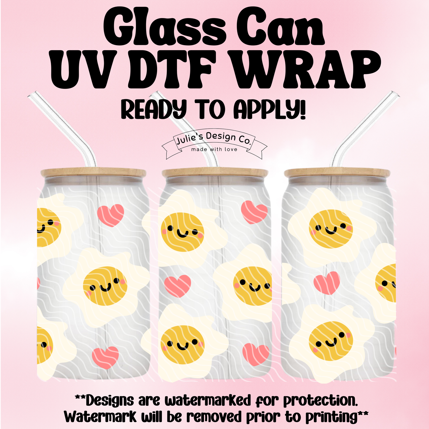 Kawaii Eggs - UV DTF Wrap