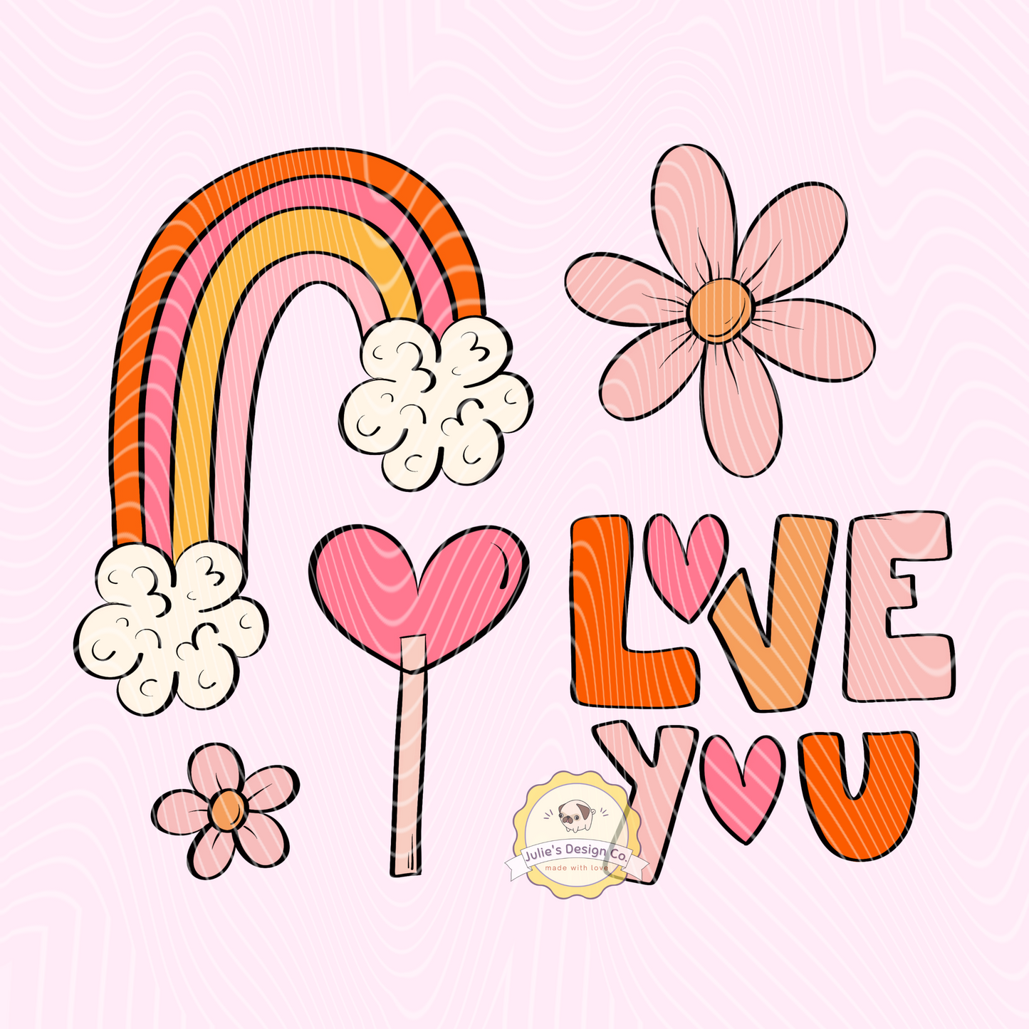 Love you - Individual DTF Transfer