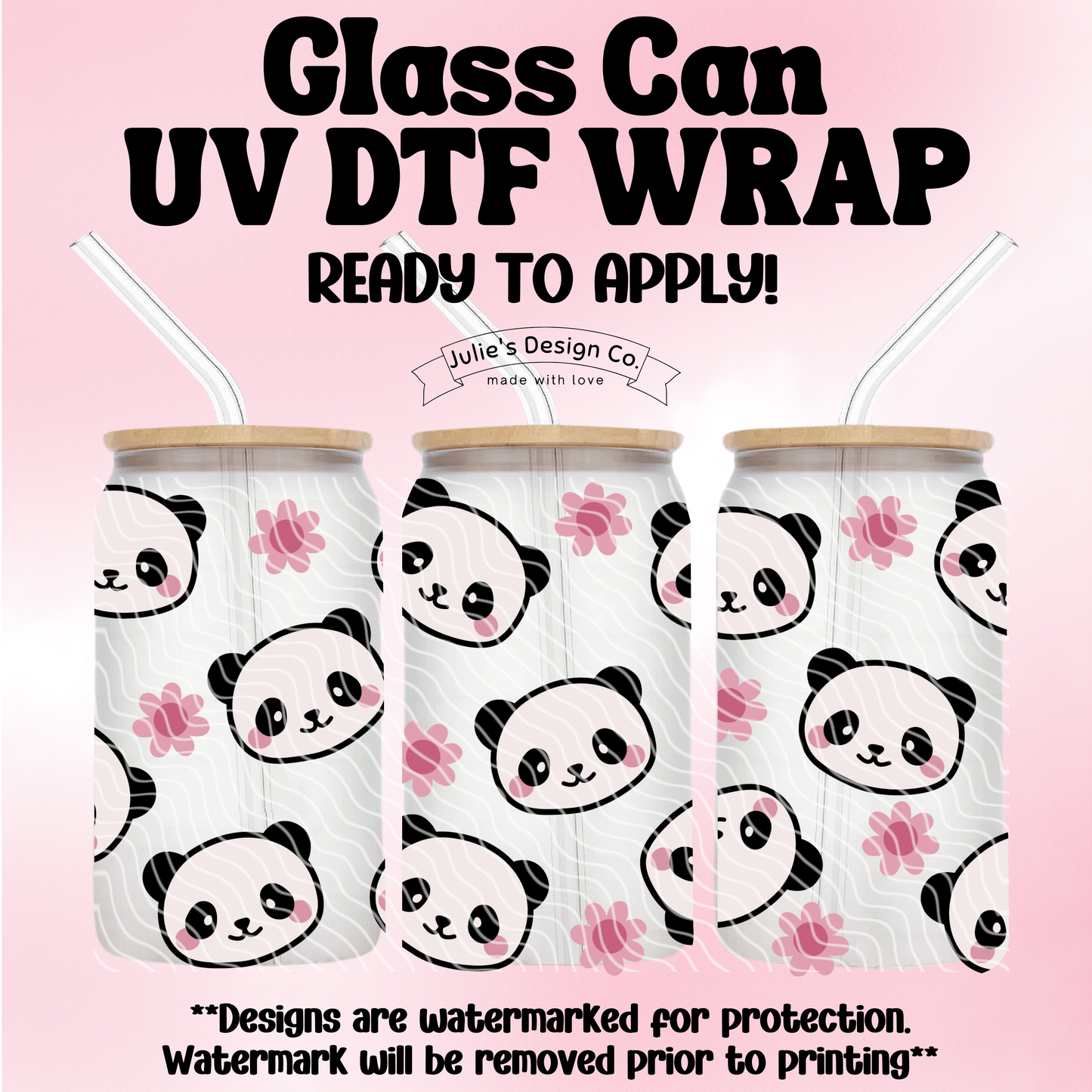 Kawaii Panda - UV DTF Wrap