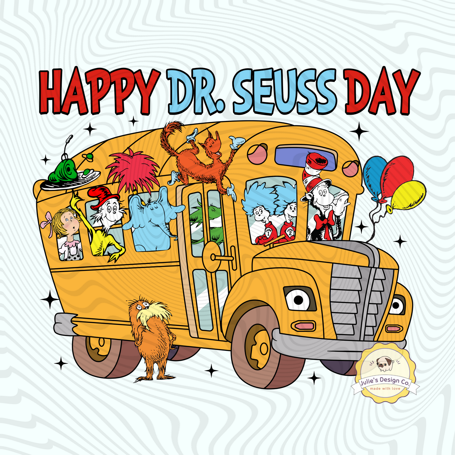 Dr Seuss Buss - Individual DTF Transfer
