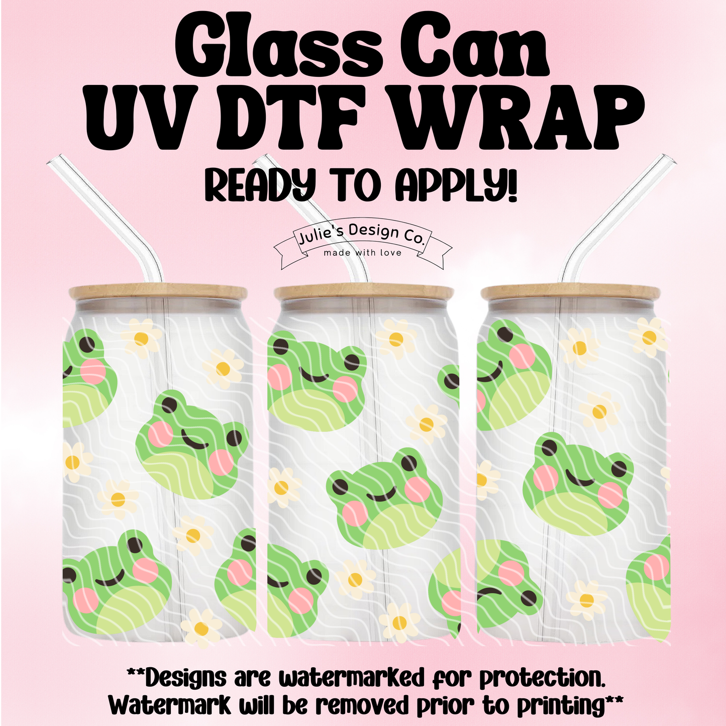 Kawaii Frog - UV DTF Wrap