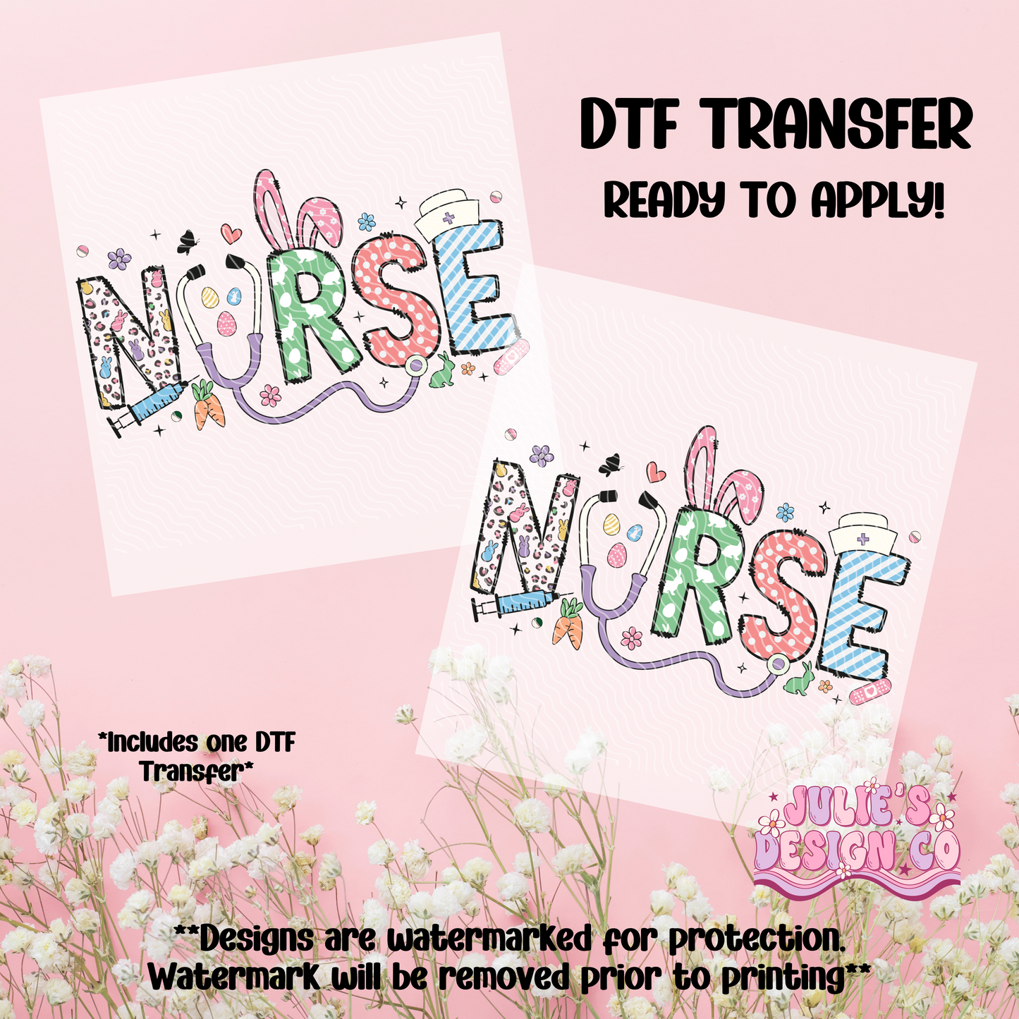 Easter Nurse 1 - Individual DTF Transfer