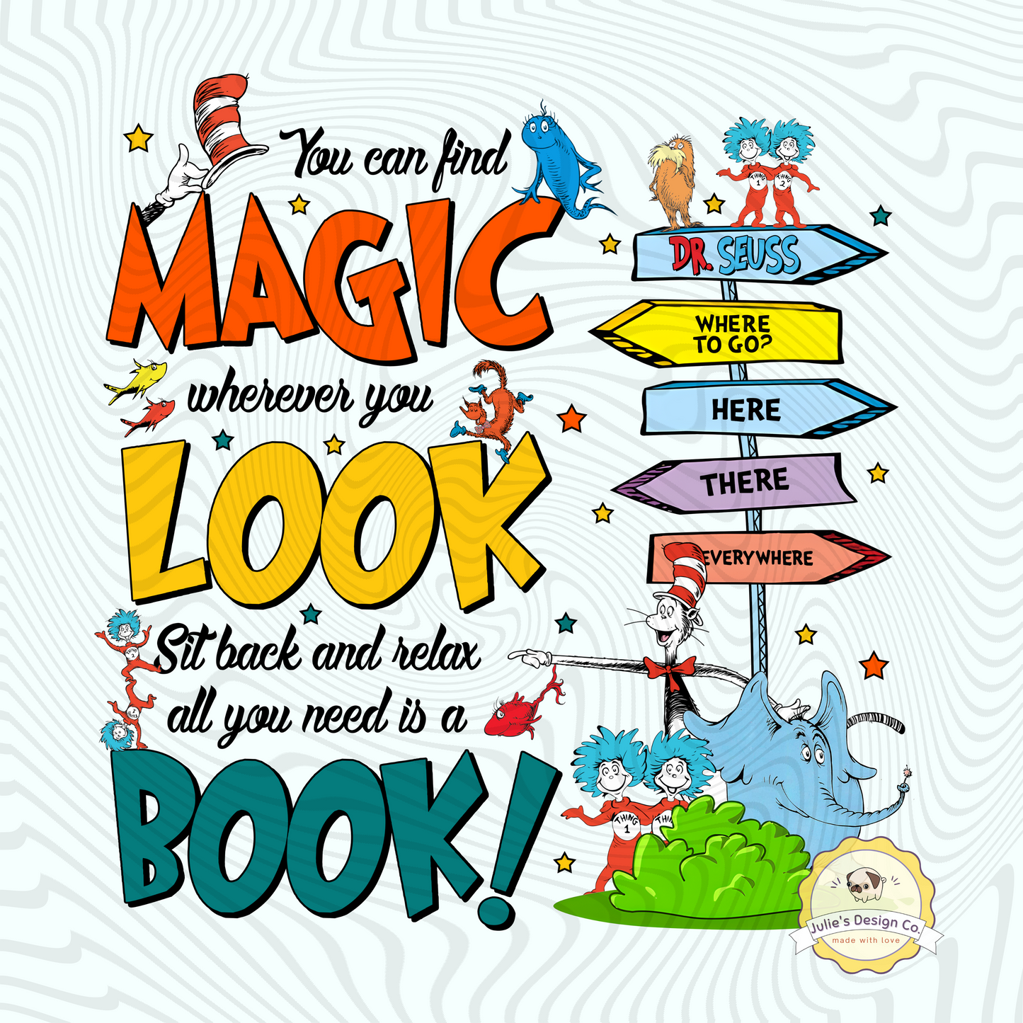 Magic, Look, Book - Individual DTF Transfer