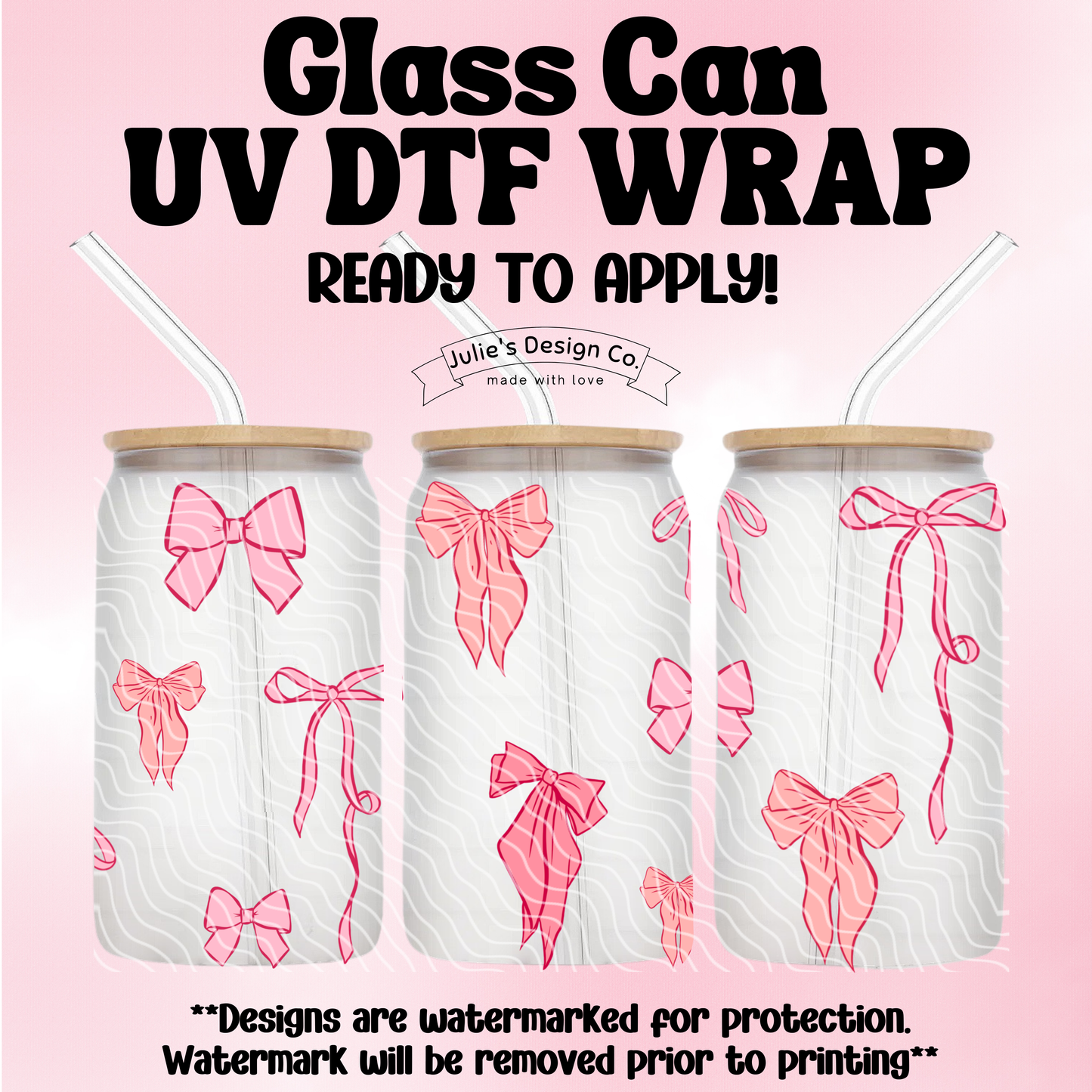 Coquette Bows - UV DTF Wrap