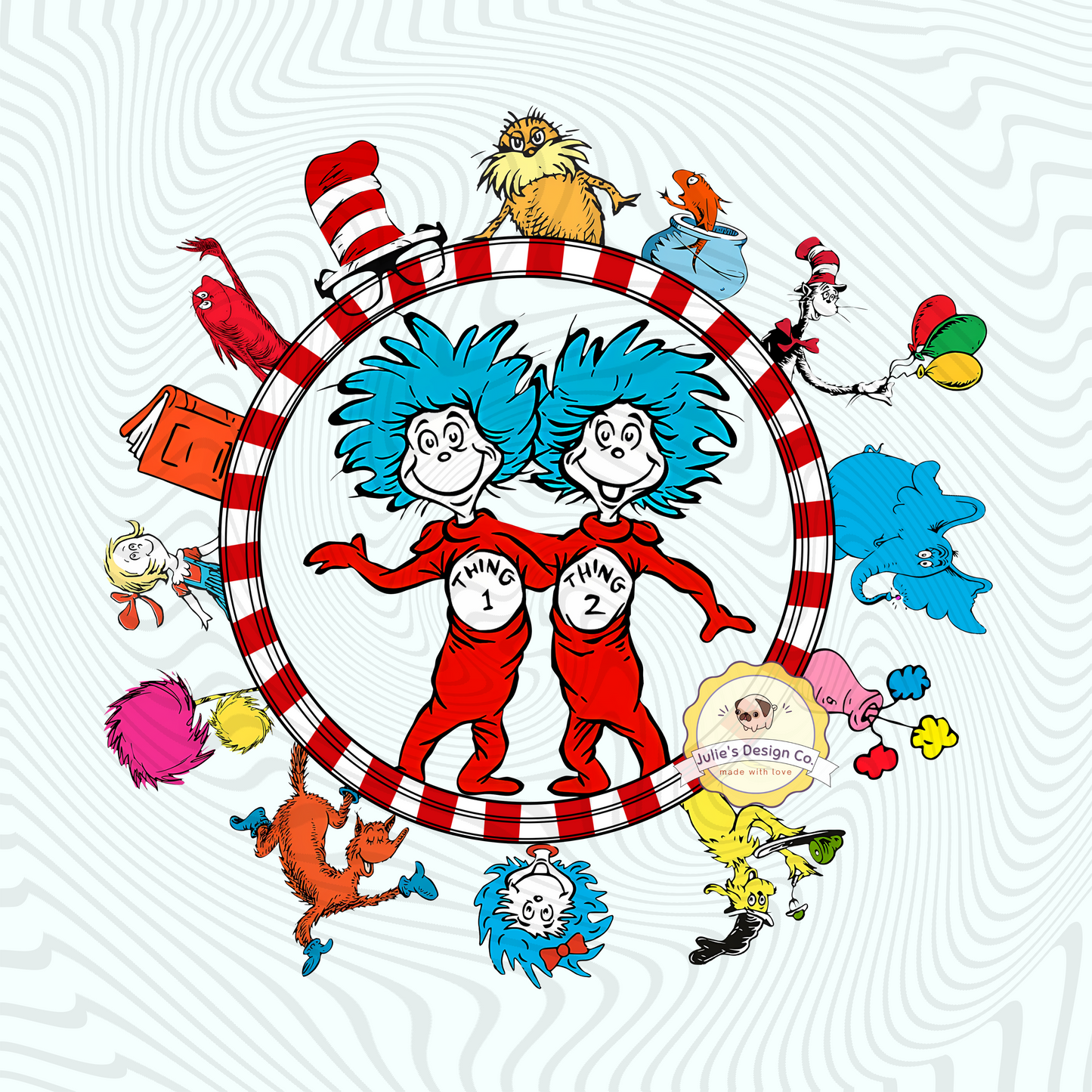 Dr Seuss Characters - Individual DTF Transfer