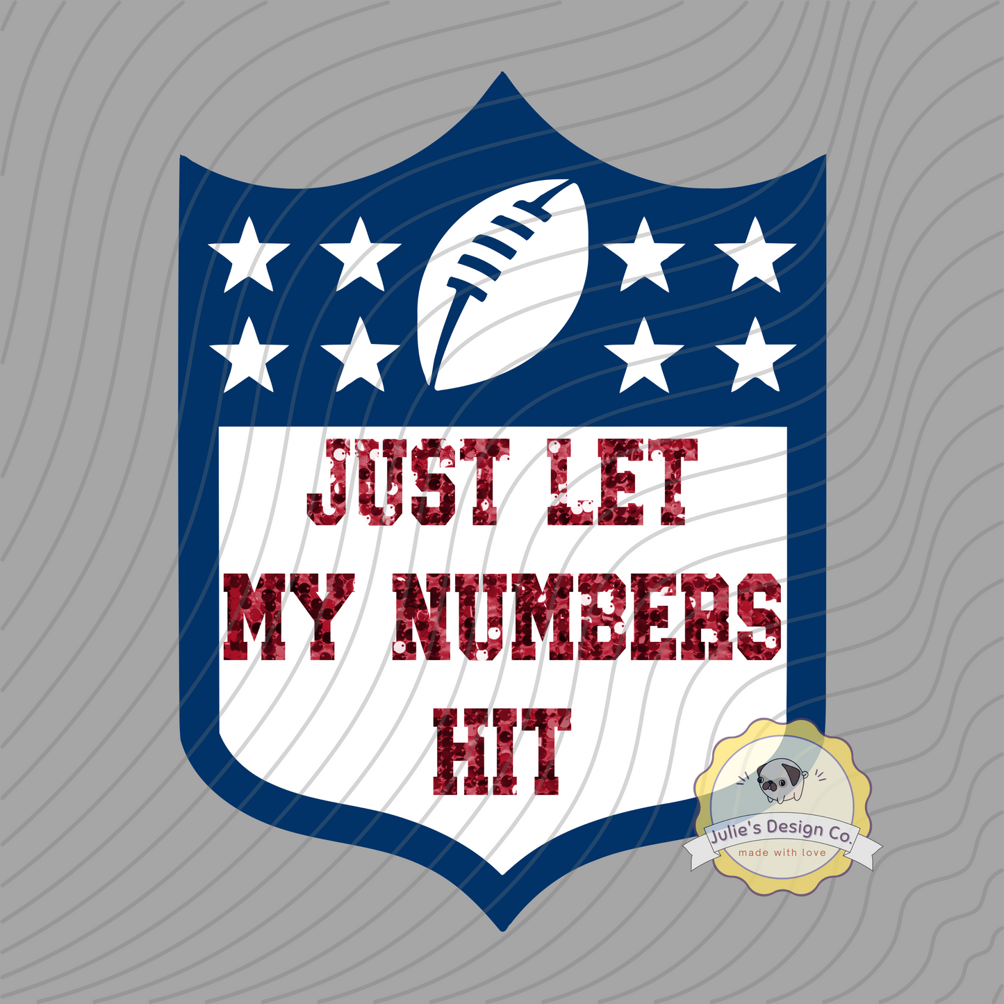 Let my numbers hit faux glitter - Individual DTF Transfer