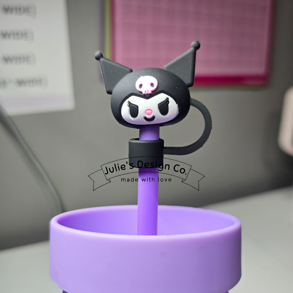 Kuromi Straw Topper