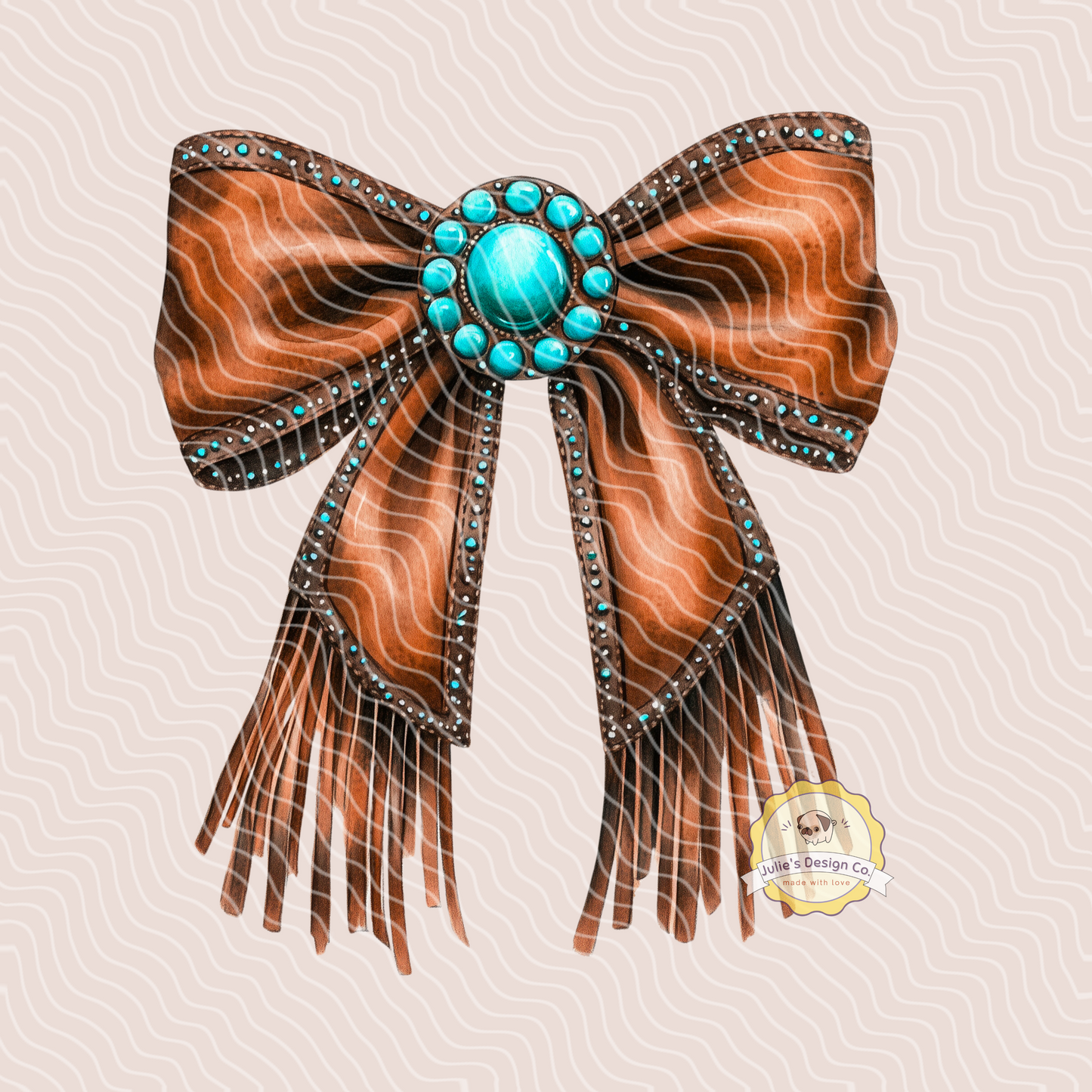 Leather Bow - Individual DTF Transfer