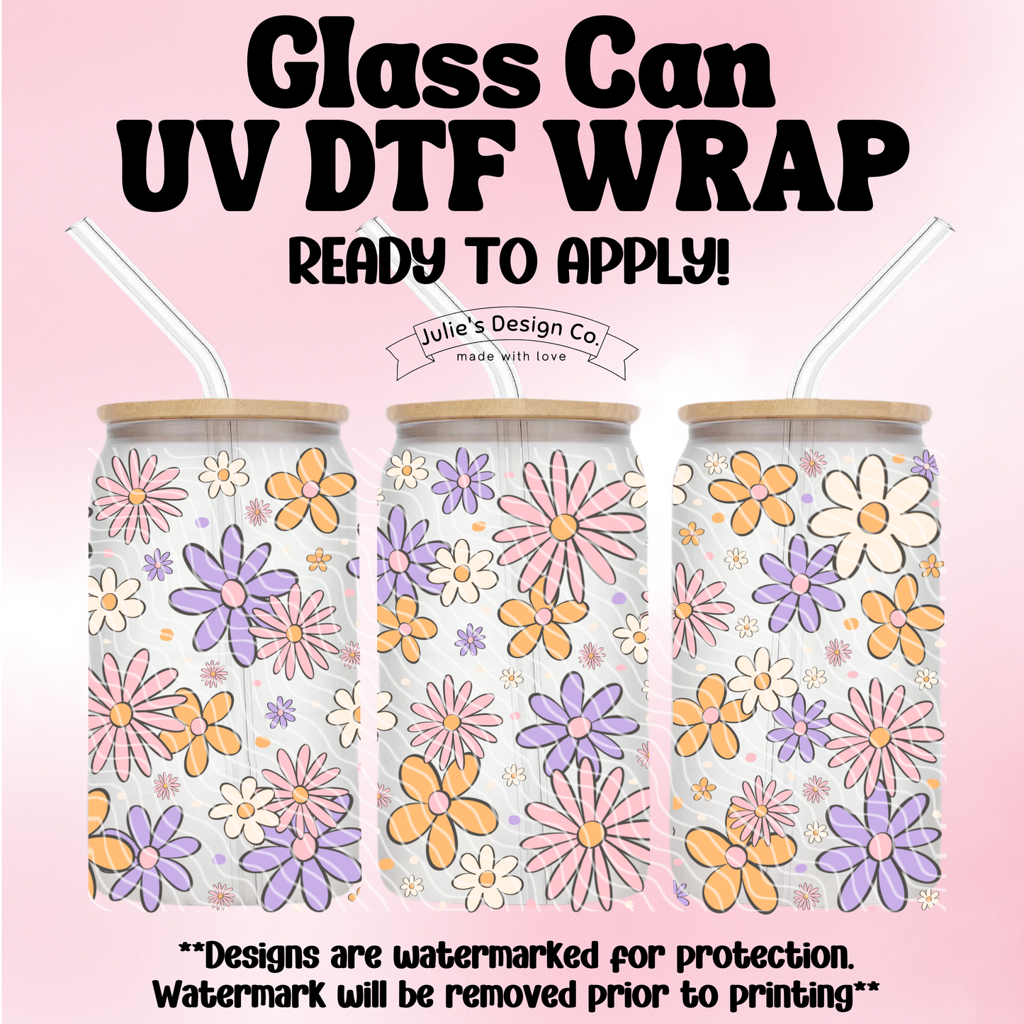 Spring Flowers - UV DTF Wrap