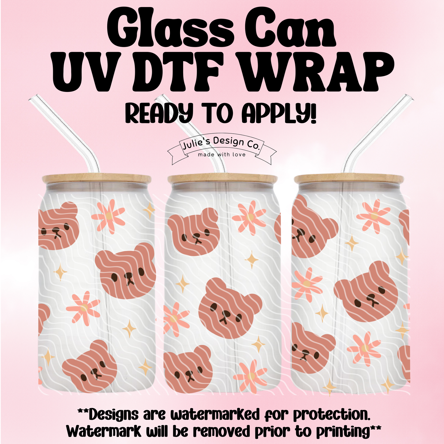 Kawaii Bears - UV DTF Wrap
