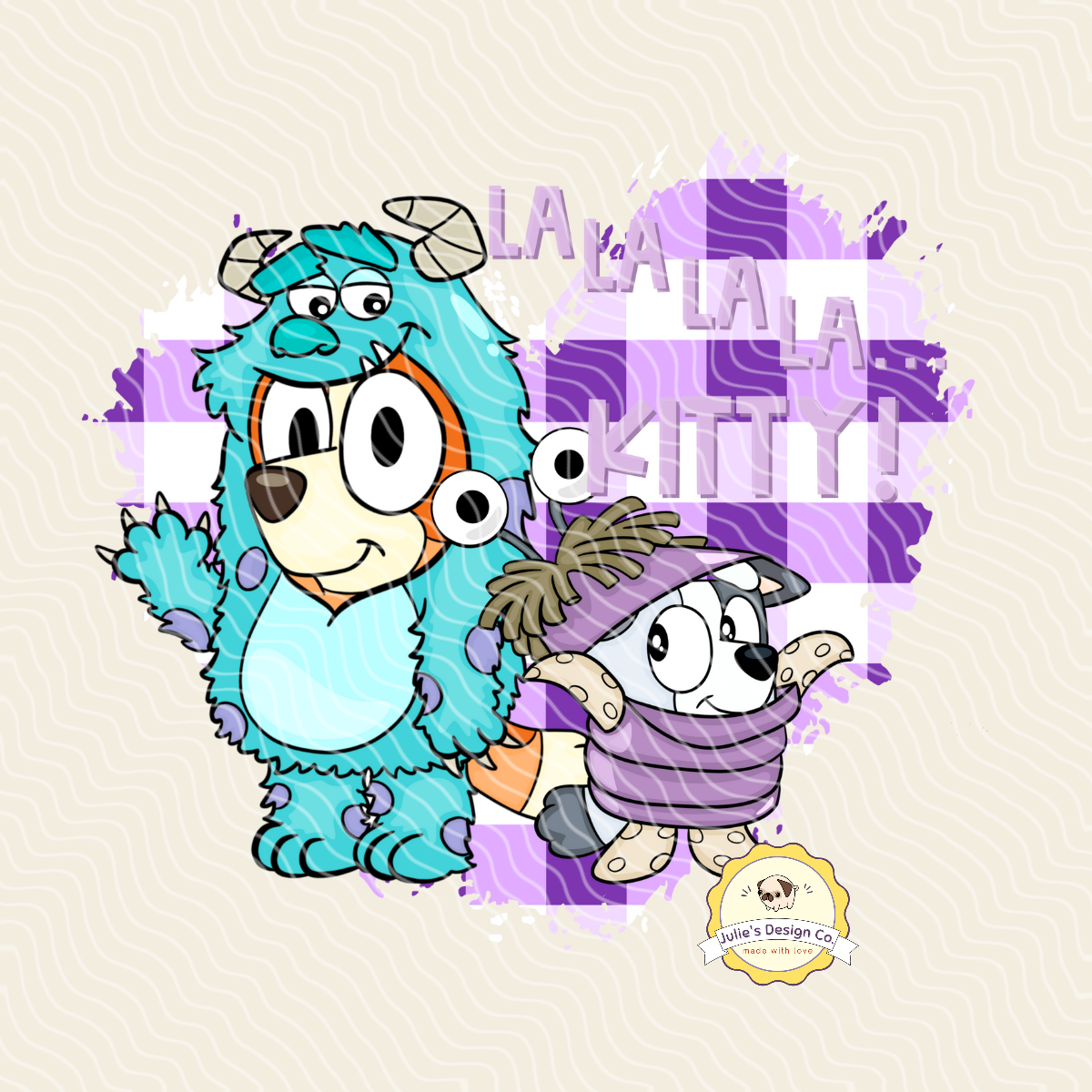 Monsters Inc Bluey - Individual DTF Transfer