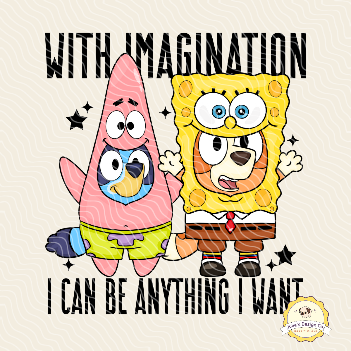 Spongebob Bluey - Individual DTF Transfer