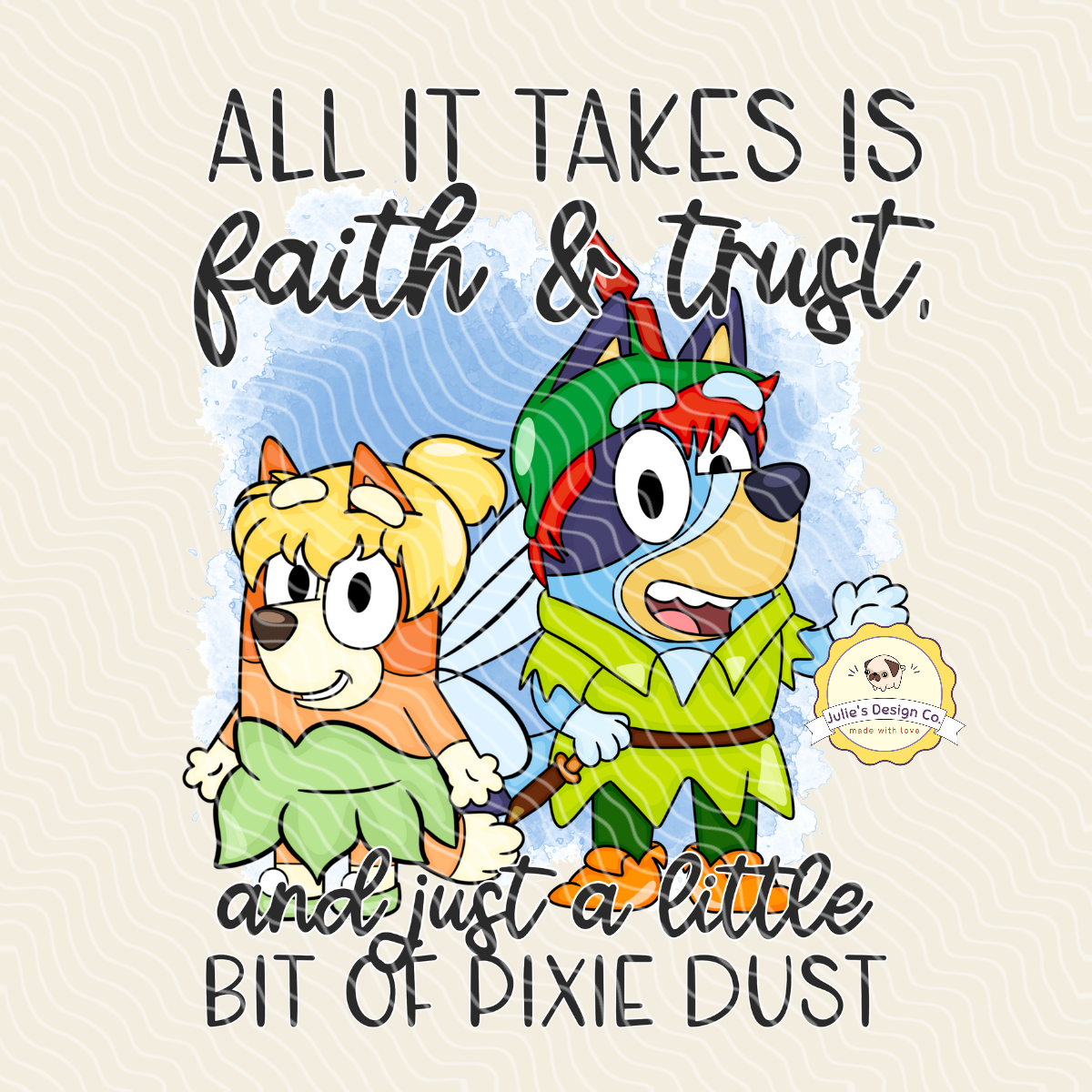 Peterpan Bluey 2 - Individual DTF Transfer