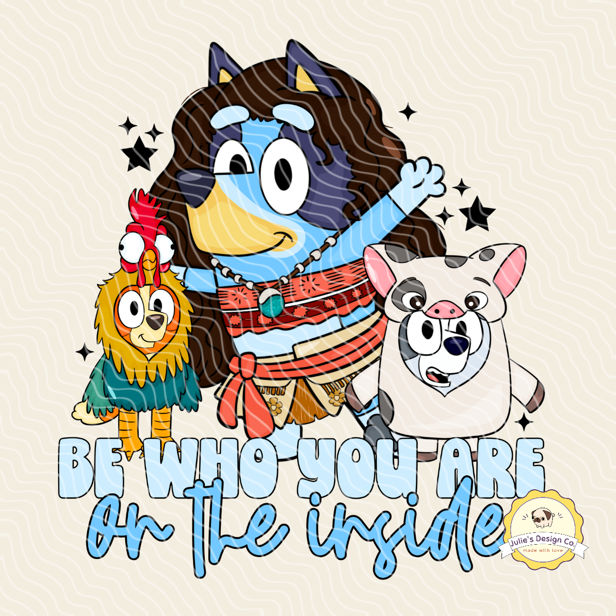 Moana Bluey - Individual DTF Transfer