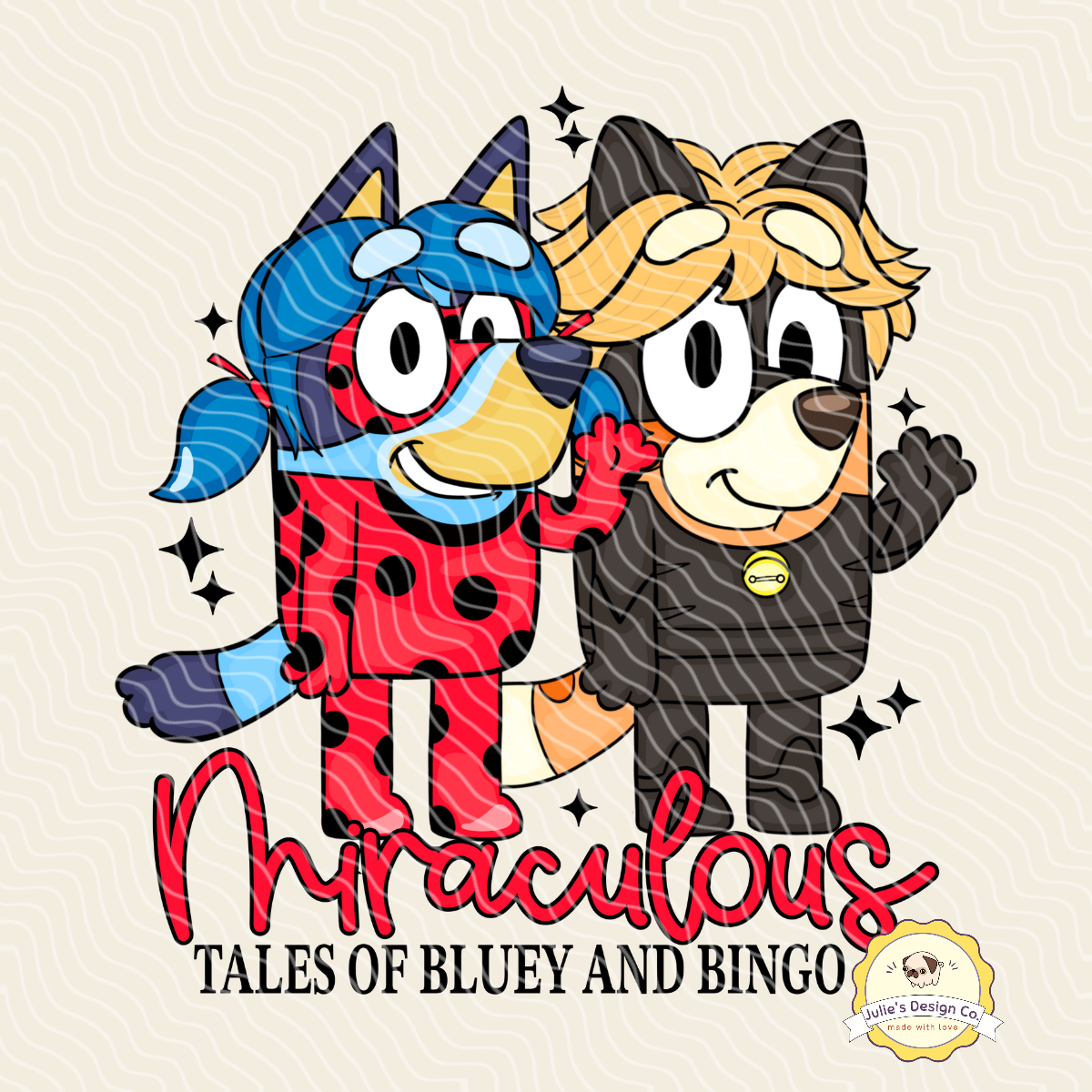 Miraculous Bluey - Individual DTF Transfer