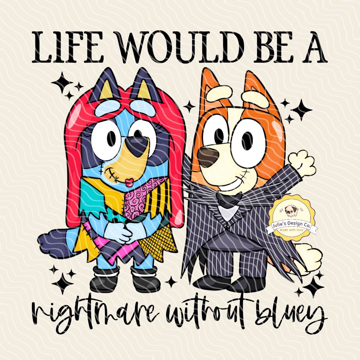 Nightmare Before Bluey - Individual DTF Transfer