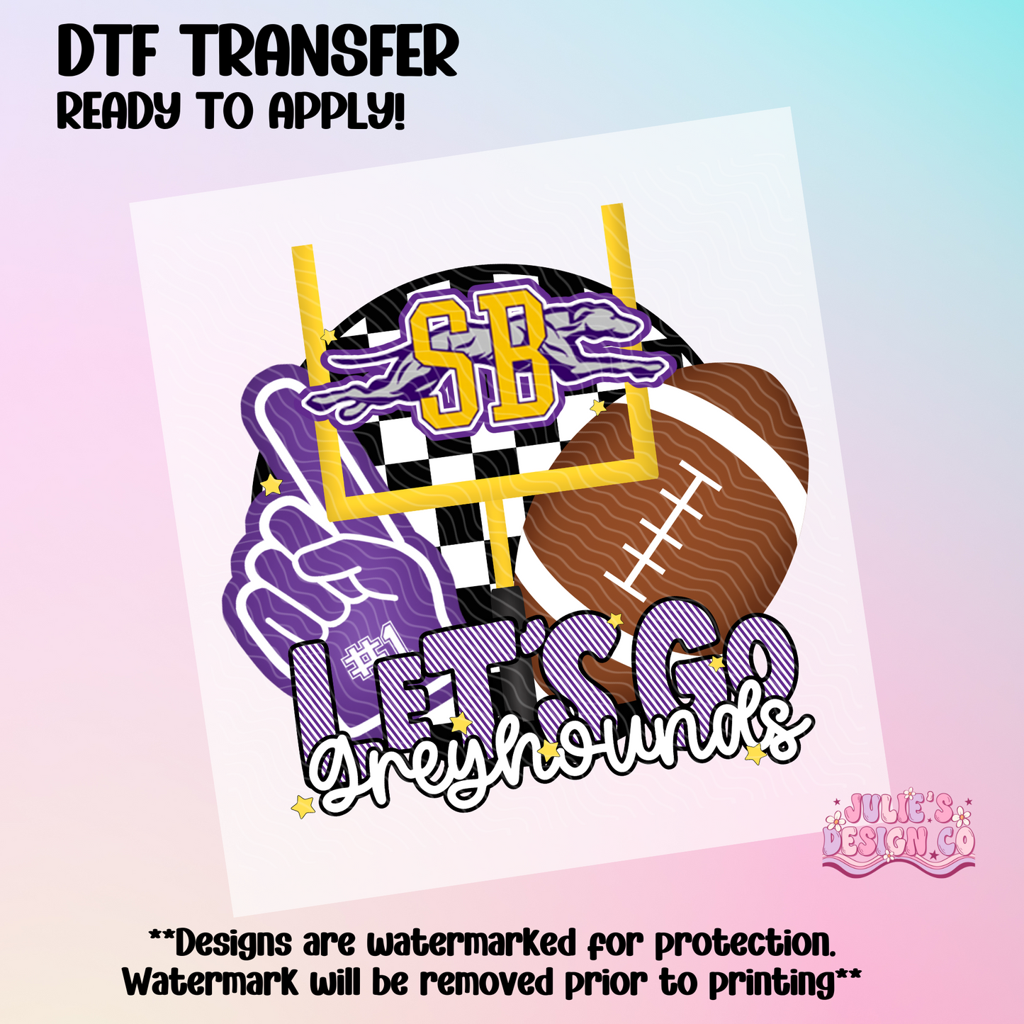 Greyhounds Football - Individual DTF Transfer
