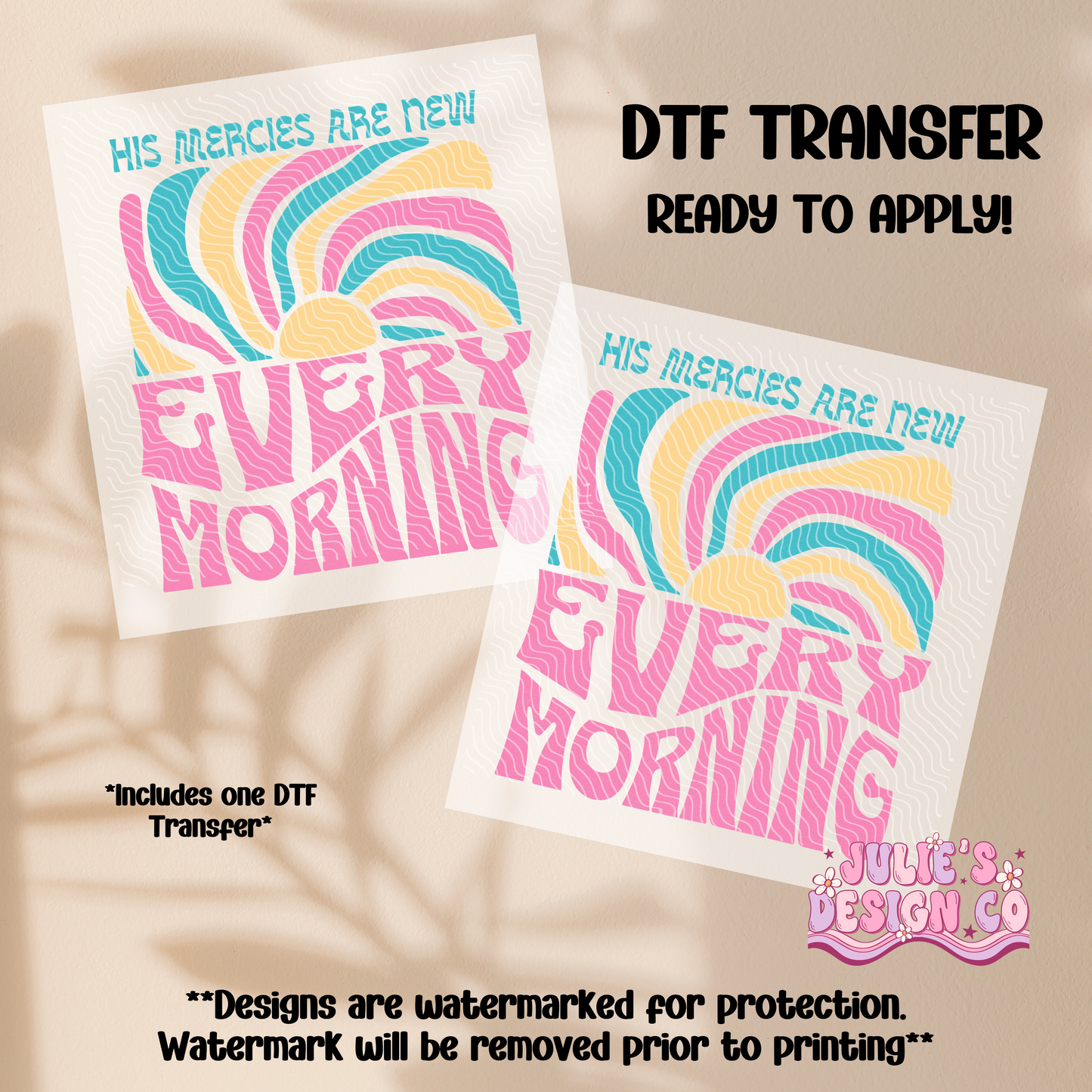 His mercies are new - Individual DTF Transfer