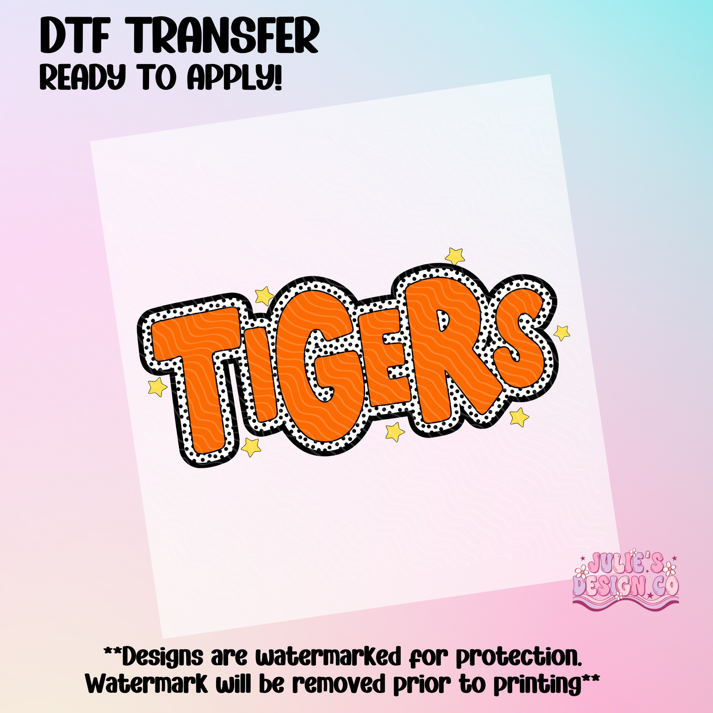 Tigers Dotted - Individual DTF Transfer