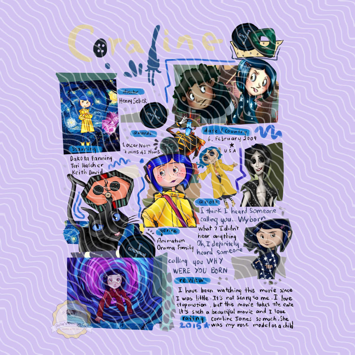 Coraline 3 - Individual DTF Transfer