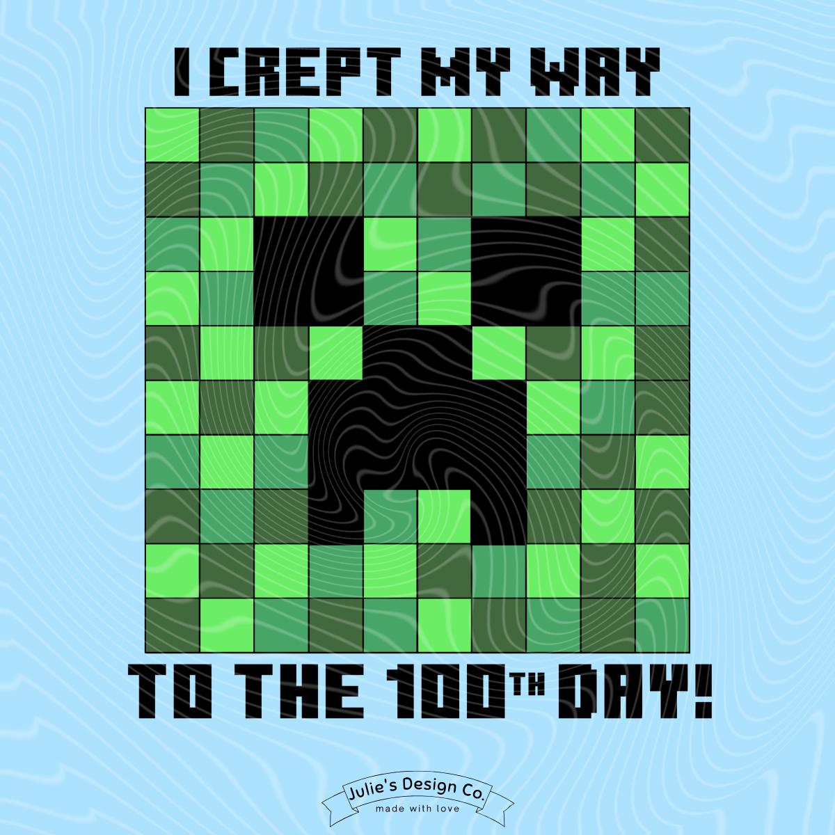 Minecraft 100 Days - Individual DTF Transfer