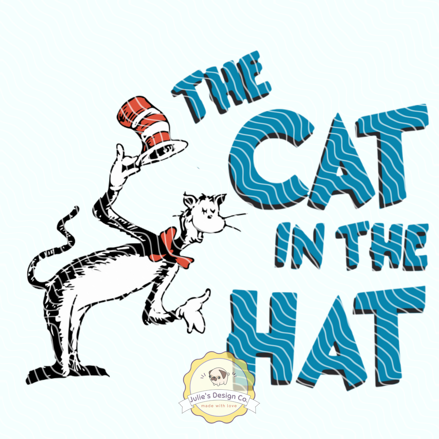 Cat in the hat - Individual DTF Transfer