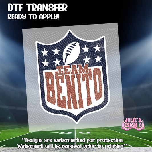 Half time 1 - Individual DTF Transfer