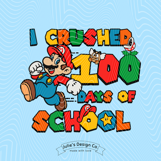 Mario Bros 100 Days - Individual DTF Transfer