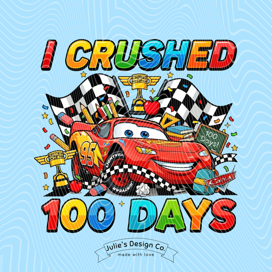 Cars 100 Days - Individual DTF Transfer