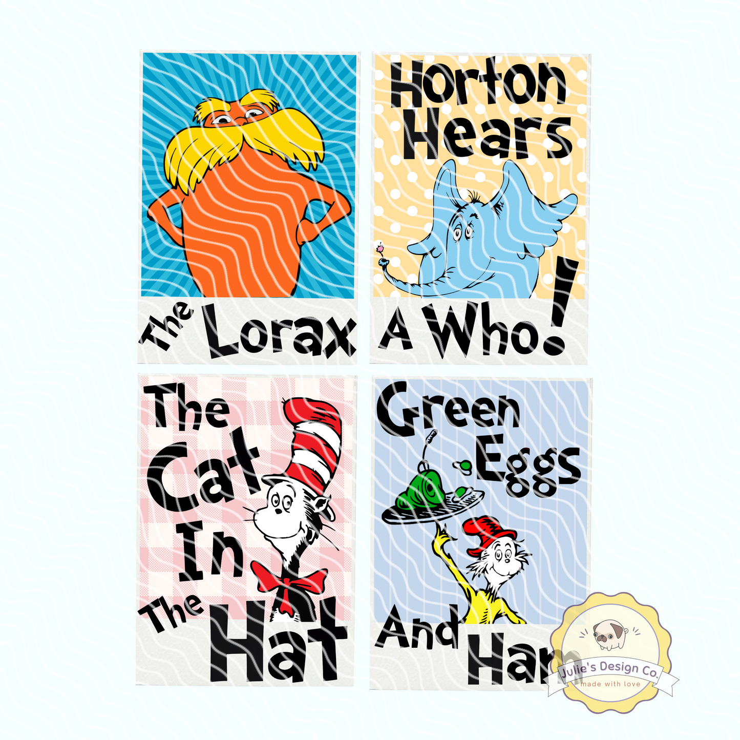 Dr Seuss Story Books - Individual DTF Transfer
