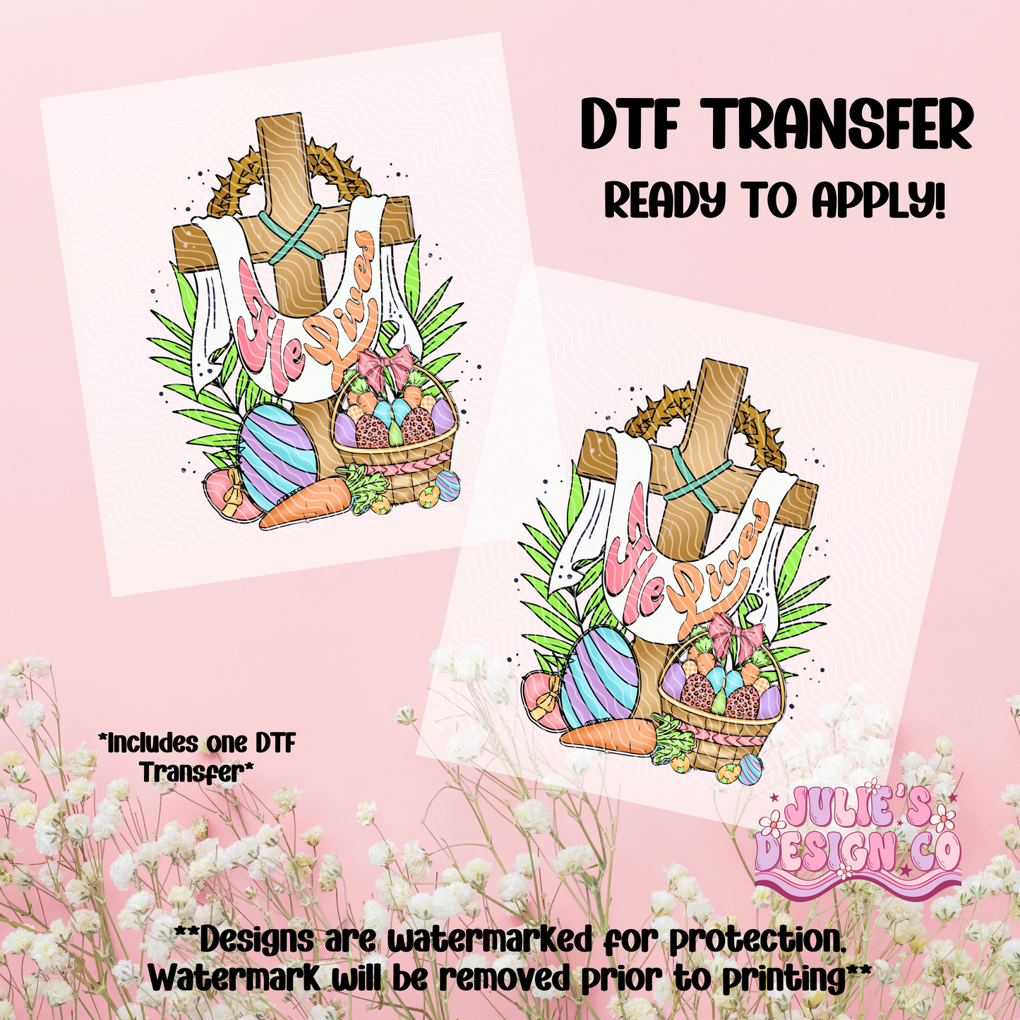 Pastel Cross - Individual DTF Transfer