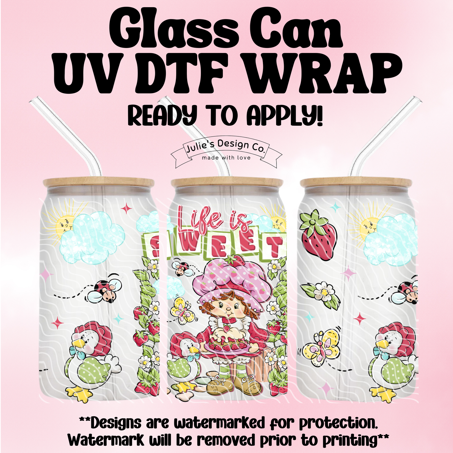 Strawberry Shortcake - UV DTF Wrap