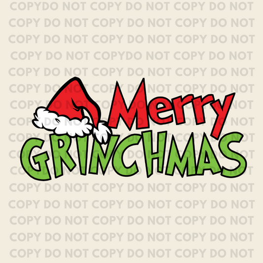 Merry Grinchmas - Individual DTF Transfer