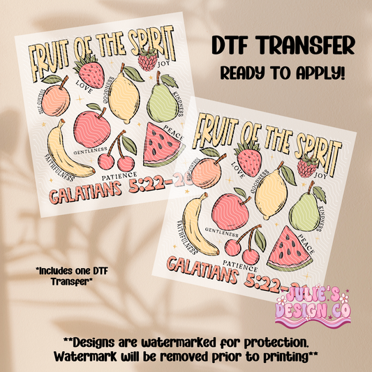 Fruits of the spirit 2 - Individual DTF Transfer
