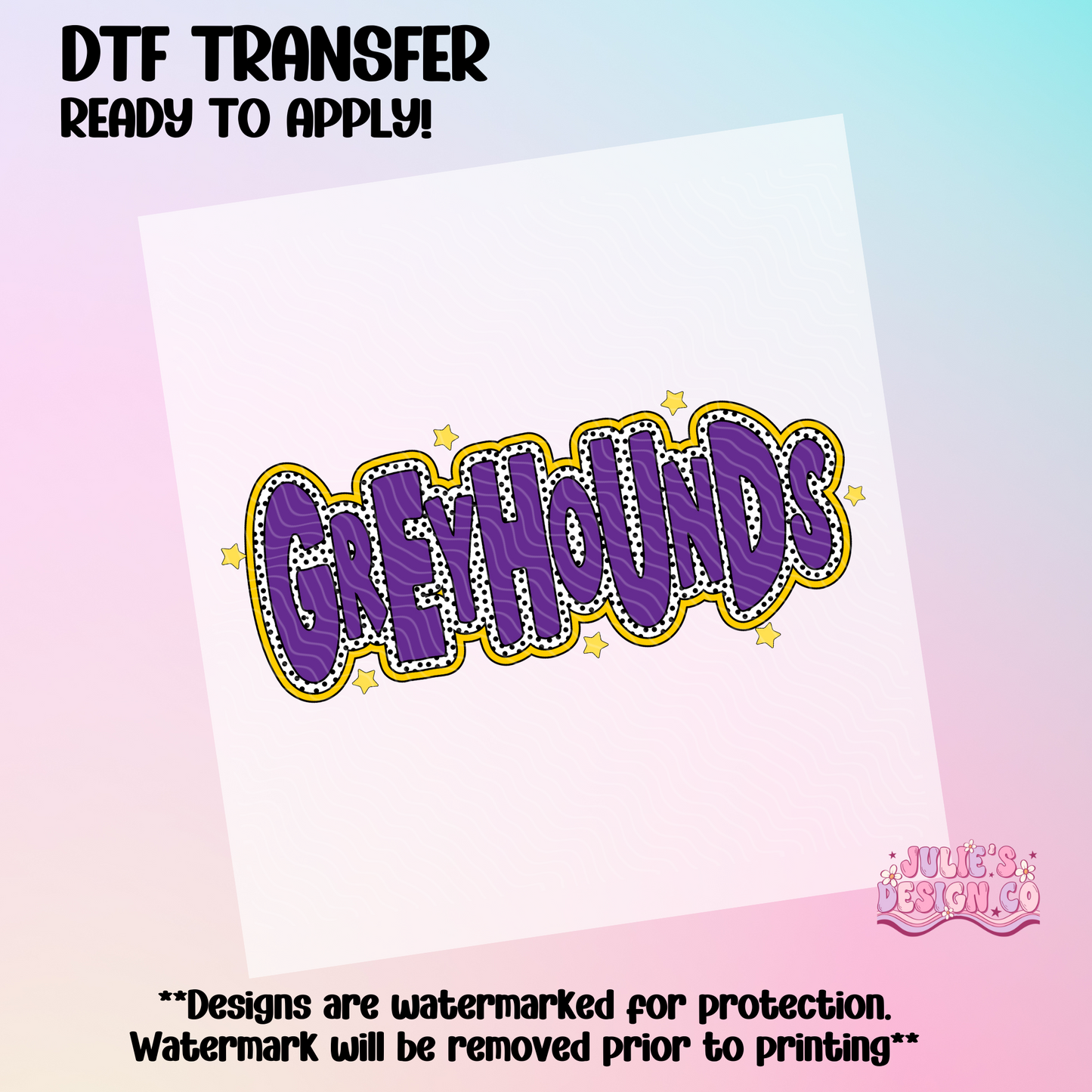 Greyhounds Dotted - Individual DTF Transfer