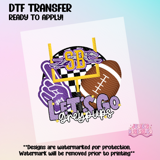 Greypups Football - Individual DTF Transfer