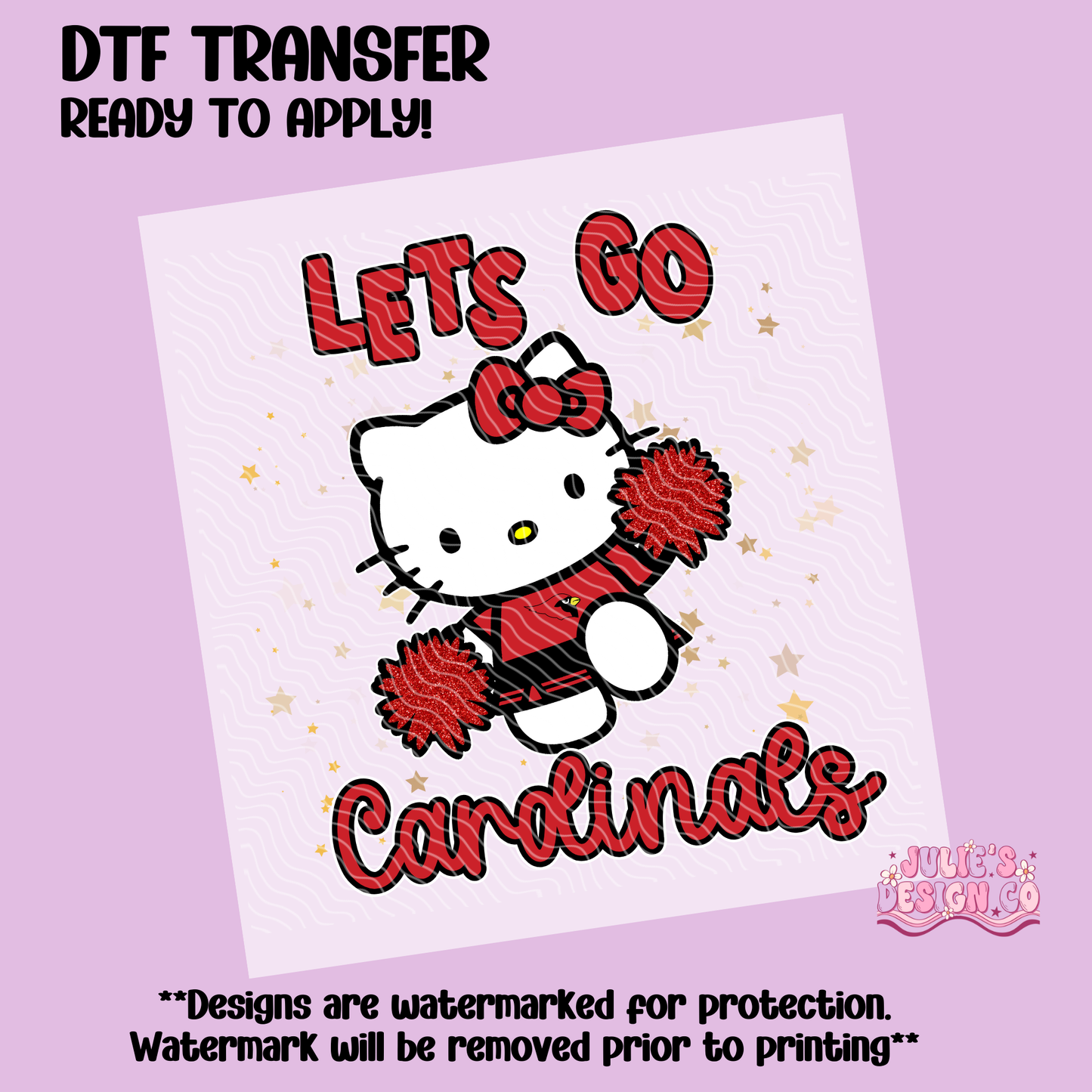 HK Cardinals - Individual DTF Transfer