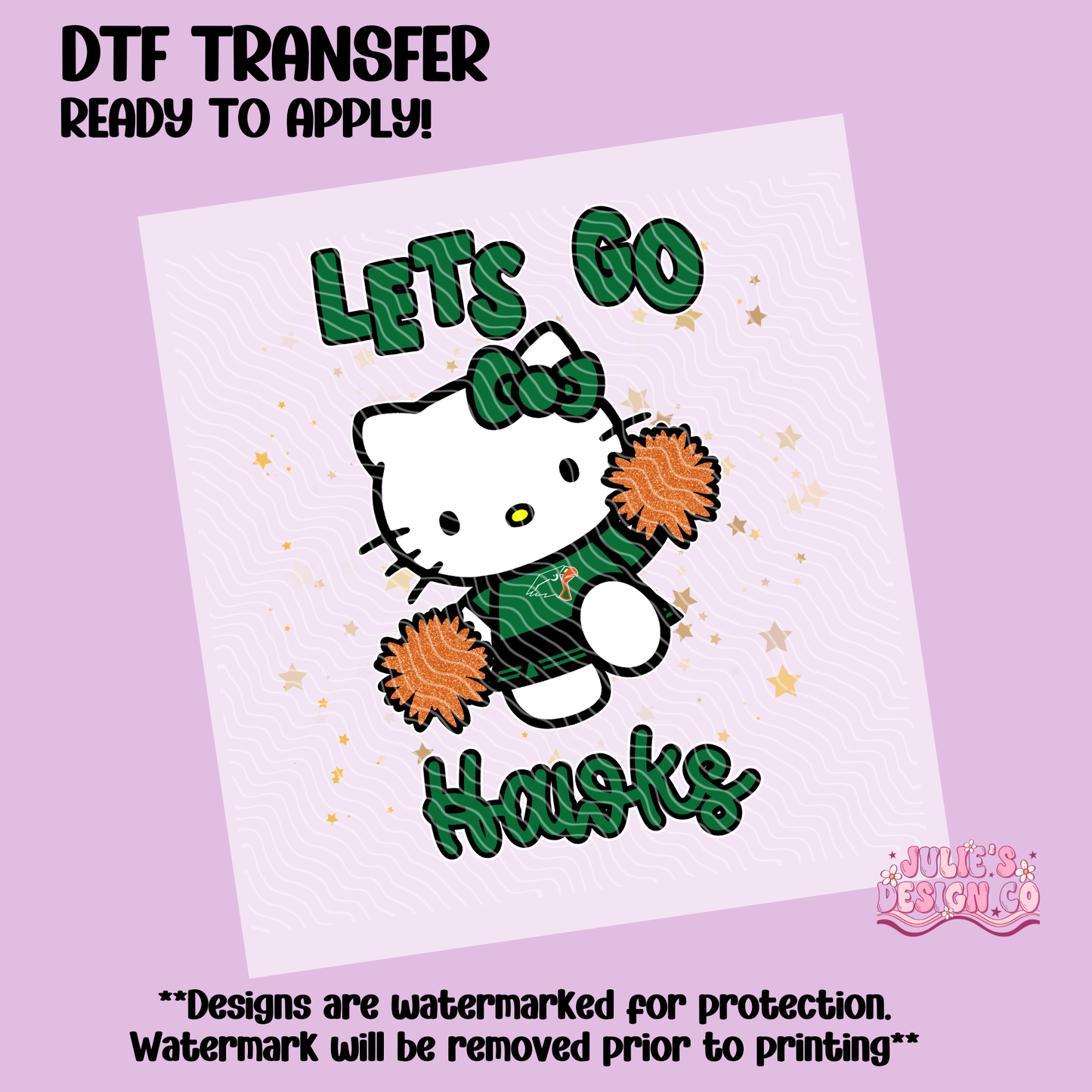 HK Hawks- Individual DTF Transfer