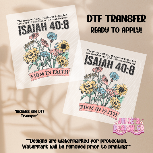 Isaiah 40:8 - Individual DTF Transfer