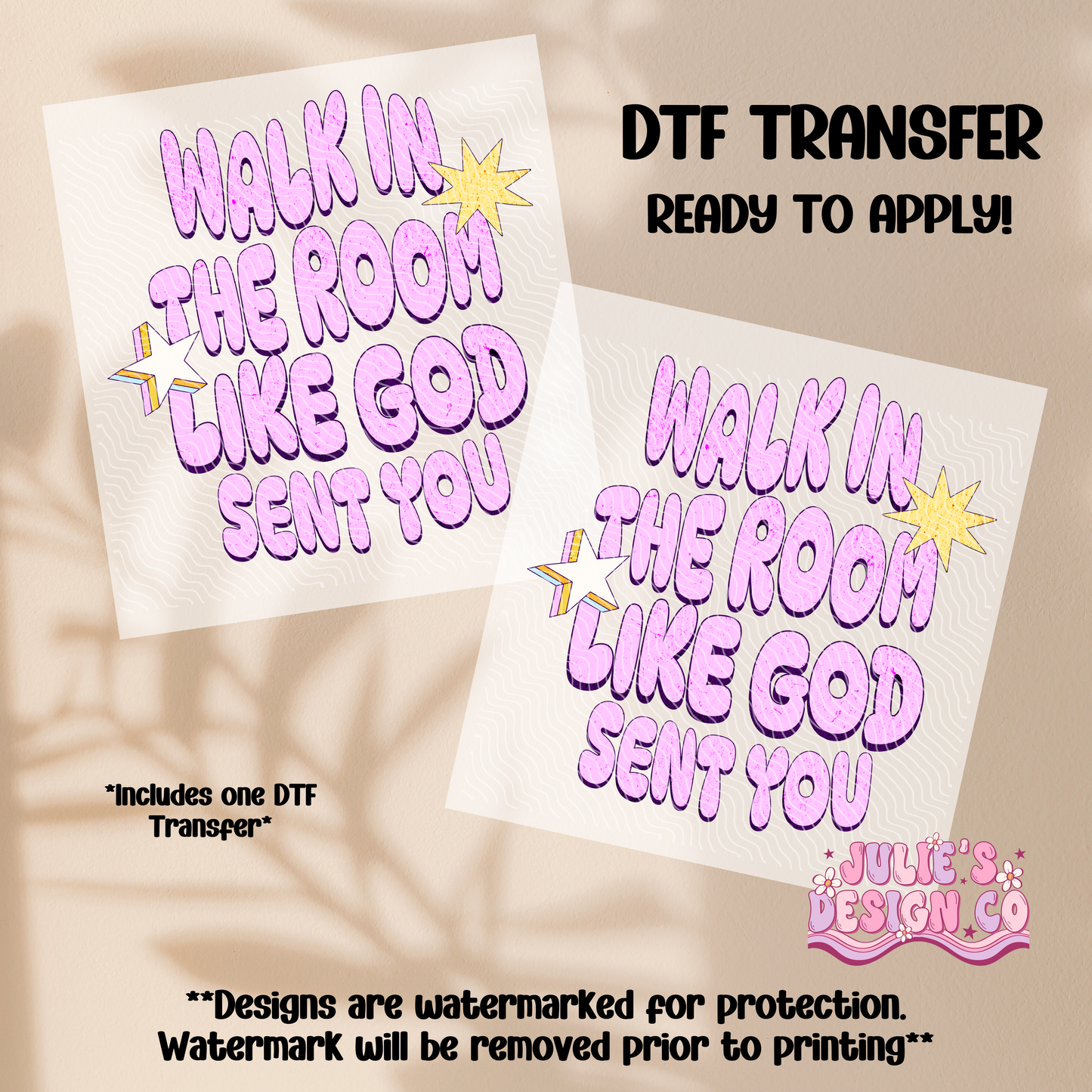 Like God sent you - Individual DTF Transfer