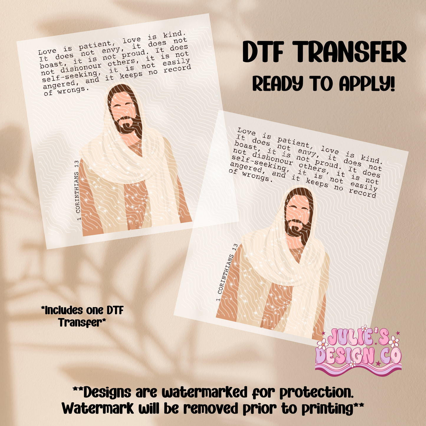 Love is patient - Individual DTF Transfer