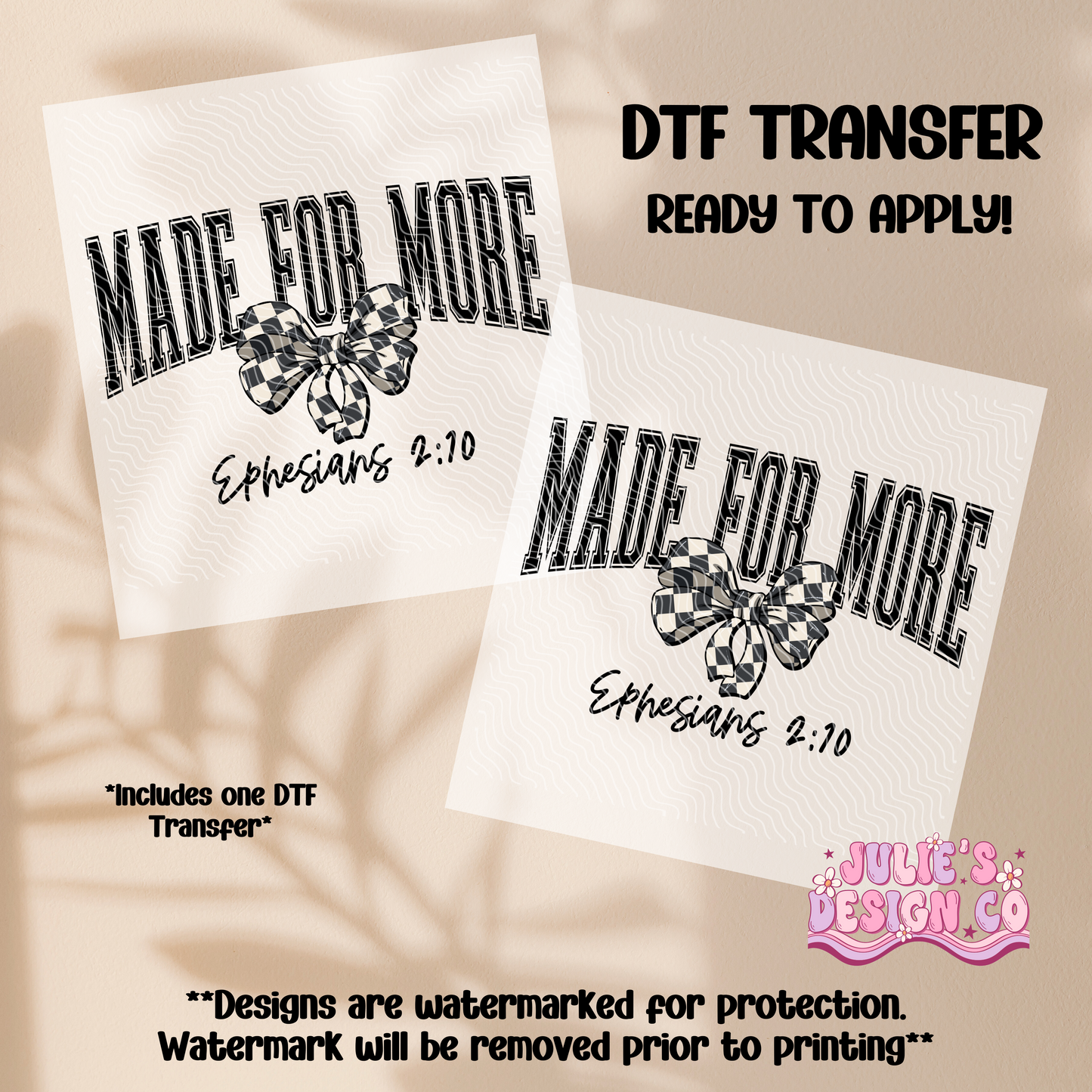 Made for more - Individual DTF Transfer