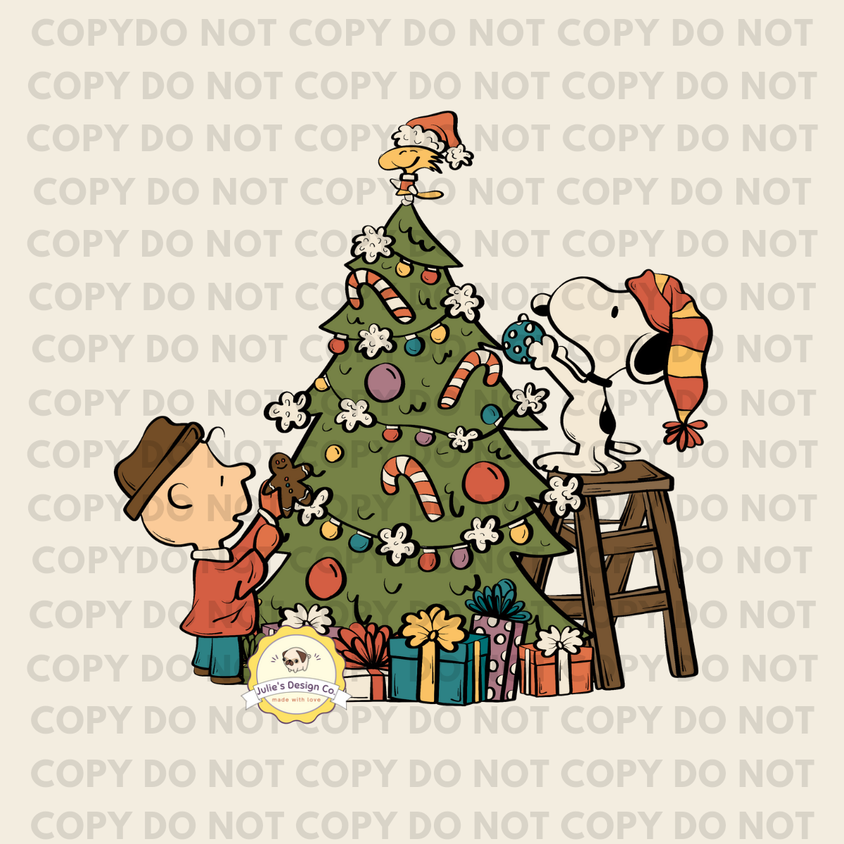 Charlie Brown Tree - Individual DTF Transfer