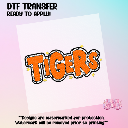 Tigers Dotted - Individual DTF Transfer