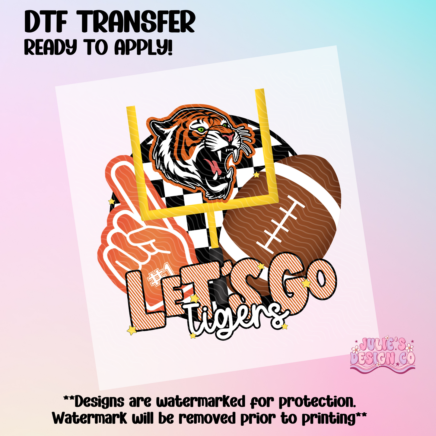 Tigers Football - Individual DTF Transfer