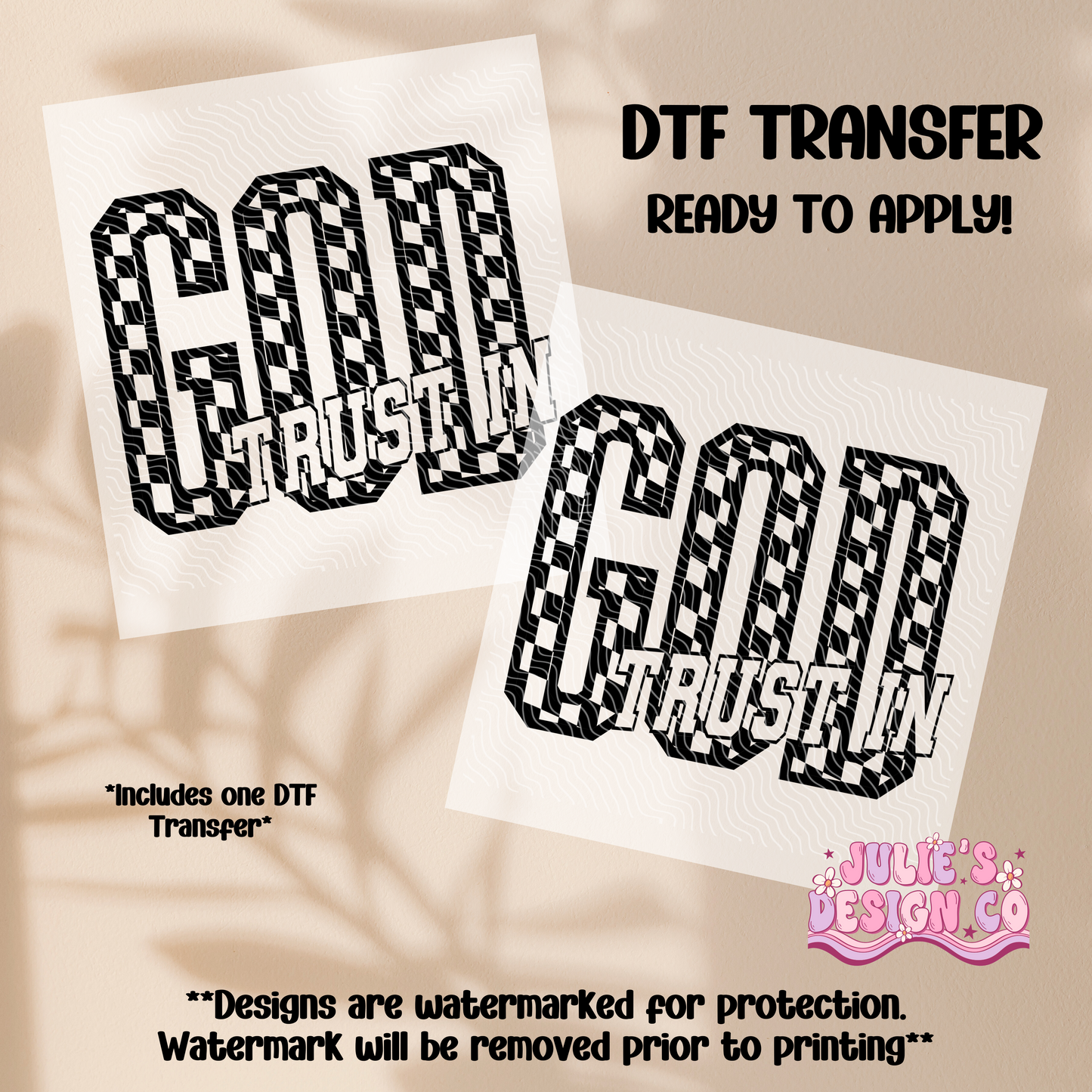 Trust in God - Individual DTF Transfer