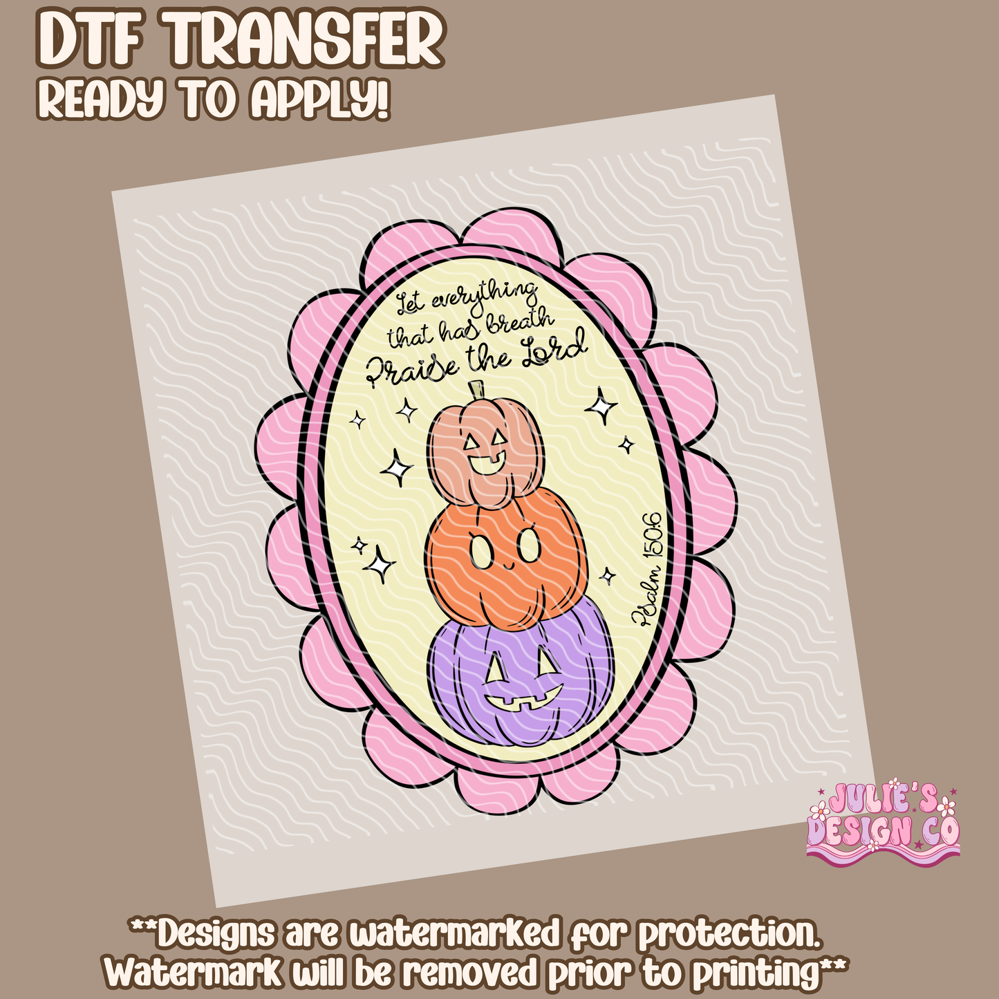 Praise the Lord Fall - Individual DTF Transfer