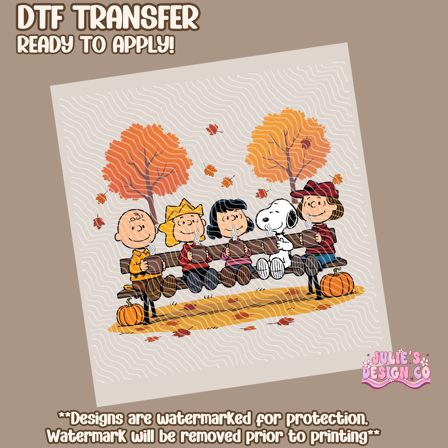 Charlie Brown Fall - Individual DTF Transfer