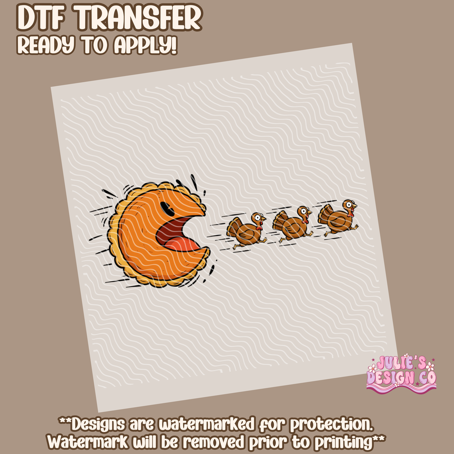 Pie-Man - Individual DTF Transfer