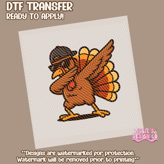 Turkey Dabbing - Individual DTF Transfer